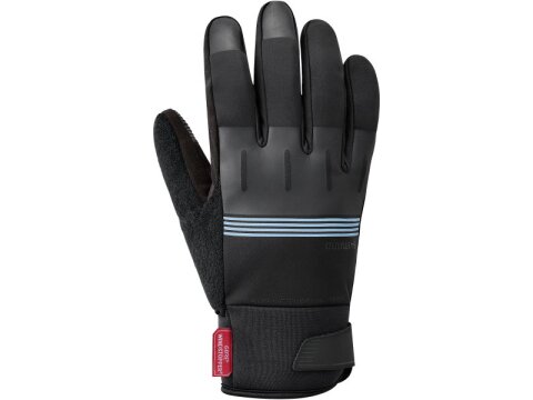 Shimano Windstopper Thermal Reflective Winter Handschuhe schwarz/blau S