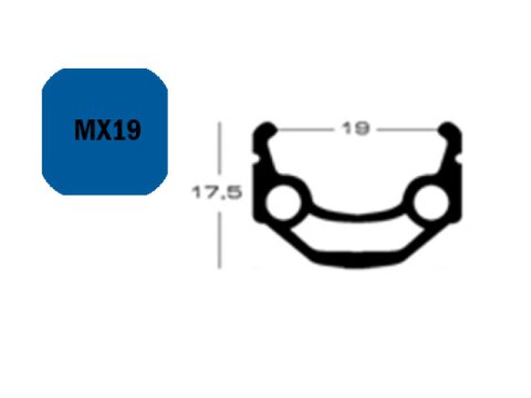 Exal Felge MX 19 silber 28 Zoll