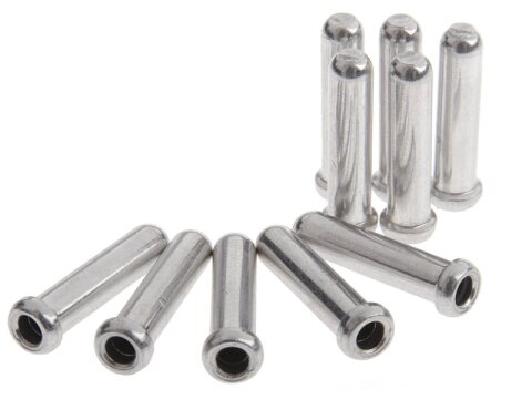 Shimano Endkappe für Schaltzug 1,2 mm für Seilzug Aluminium Silber 2 Stück