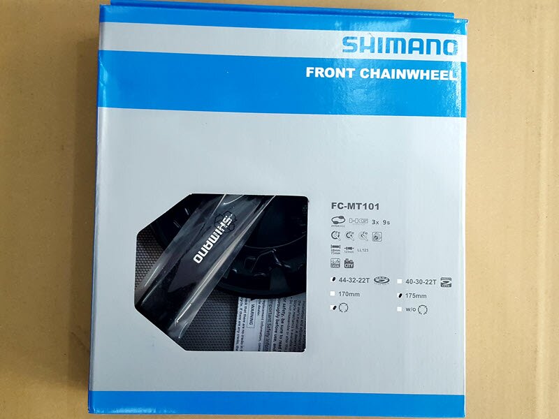 Shimano Kurbelgarnitur FC-MT101 3x9 170mm 44-32-22 Zähne schwarz 