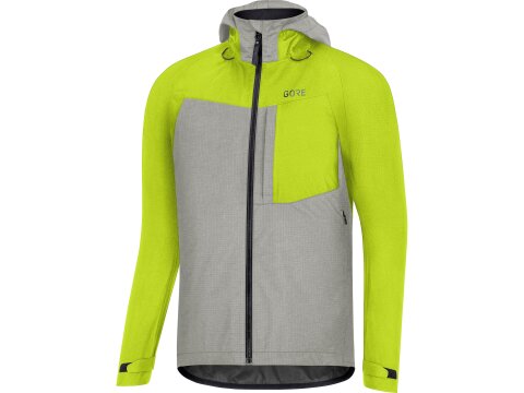 Gore C5 GTX Trail Kapuzenjacke grün-grau S