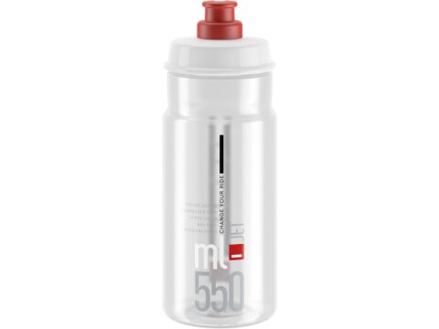 Elite Trinkflasche Jet 550 ml transparent-rot