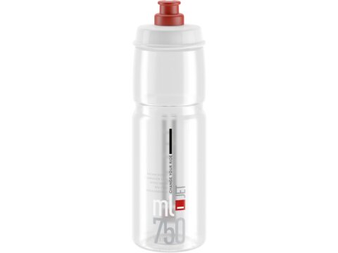 Elite Trinkflasche Jet 750 ml transparent-rot