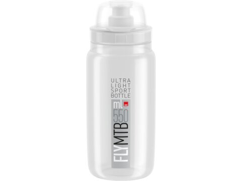 Elite Trinkflasche Fly MTB 550 ml Transparent-Grau